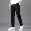 Pantaloni da uomo da lavoro da uomo sciolti, resistenti all'usura e resistenti all'usura, ultra sottili, traspiranti, in seta di ghiaccio, estivi