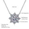 Wedding Jewelry Sets 100 925 Sterling Silver Necklace Earring For Women 2cttw Real Diamond Sunflower Pendant Neck Chain Fine GRA 230729