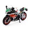 ダイキャストモデルカー112スケールビークルメタルモデルイタリアブランドモーターApriria RSV4 Diecast Motorcycle Alloy Toys Collection for Kids Gifts X0731