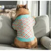 Dog Apparel Duomasumi Blue Heart Sweater Projektant Dog ubrania dla francuskiego psa byka puby misie Bichon Schnauzer Shiba stroje szczeniaka 230729