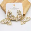Stud Küpe Bluestar Boho Sevimli Büyük Kelebek El Yapımı Dokuma Miyuki Boncuklar Kadın Mücevherleri için Küpe