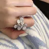 Jewelry Pouches Cold Wind Design Diamond Personalized Clover Ring Female Opening Sweet Joker