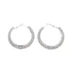 Hoop Earrings Silver-plate Ring Shine Outstanding Jewelry High-grade Alloy Accessories For Woman