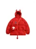 Women's Trench Coats Trendy Little Devil Padded Jacket Female Oversize Loose Hip-hop Fashion Zipper Hooded Male Winter