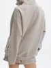 مجموعة المسارات النسائية صالة واضحة ضجة كبيرة الحجم وسروال سراويل سراويل مع جيوب من النوعية ذات الأكمام الطويلة سحاب جيوب مناسبة