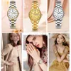 その他の時計OLEVS 2022トレンド女性用リストウォッチ女性のための豪華な金の時計防水ステンレス鋼のクォーツ女性腕時計J230728