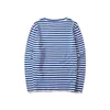 T-shirt a maniche lunghe per coppia maschile e femminile Designer Play commes des garcons Maglione ricamato Pullover Love Strisce bianche e nere Manica corta allentata WX