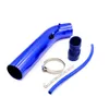 76mm 3 Cold Air Intake Inductie Pijp Kit Siliconen Vacuüm Slangklemmen Auto Universele Trim Rood Zilver Blauw aluminium Buis 342O