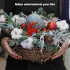 Dekorativa blommor Jul Vine Grapevine Garland Crafts Rattan Wreath Natural Wreaths Decor