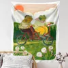 Tapestries Cute Frog Tapestry Wall Hanging Decorative Wal Cloth For Kid's Room Cartoon Animal