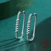 Hoop Huggie Ailmay Fashion 925 Sterling Silver Clear Zircon Bubble Earrings for Women Girls Hypoallergeniska fina smycken 230729