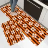 Carpets Orange Striped Print Rugs Kitchen Mat Entrance Doormat Printed Rug Home Floor Balcony Anti-Slip Carpet Home Decor R230731