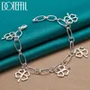 Wedding Jewelry Sets DOTEFFIL 3pcs 925 Sterling Silver Four leafed Clover Necklace Bracelet Earring Set For Woman Engagement Fashion 230729