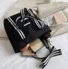 All-match canvas bow hand crossbody bag travel convenient simple fashion bags