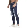 Herr jeans gingtto jeans mager fit mens byxor denim byxor smala kläder klassiska homme nyanlända dropshipping mode hiphop 135 j230728