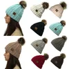 Mode Fourrure Pom Poms chapeau Pour Femmes Hiver Tricoté Bonnets Cap Épais Femme Skullies Bonnet CapsZZ