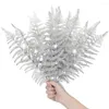 Decorative Flowers Exquisite Shape Leaves Simulated For Christmas Weddings Golden Silver Color Party Accessories Set