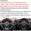 Capa de volante de carro costurada à mão Suede Mazda 3 Axela 2017-2019 Mazda 6 Atenza 2017-2019 CX-3 CX-9 CX-5212S