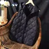 Damenwesten Herbst Winter Kurze Lose Mit Kapuze Ärmellose Jacke 2023 Solide Outwear Weibliche Baumwolle Weste Ultraleichte Daunenweste Frauen