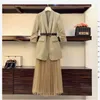 Two Piece Dress UNXX Blazer Suits 2 Set For Women Business Loose Coat Oversized Skirt Suit Office Lady Outfits