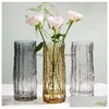 Vases Européen Simple Creative Transparent Colorf Vase En Verre Salon Dessus De Table Smallmouth Maison Fleur Artisanat Décor Drop Delivery G Dhkww