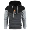 Gentleman Selfie Teddy Bear In A Vintage Sports Mens Hoodies Hip Hop Street Pullover O-Neck Fashion Hoody Cartoons Loose Sweatshirt