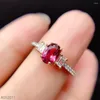 Cluster Rings KJJEAXCMY Fine Jewelry Natural Garnet 925 Sterling Silver Adjustable Elegant Gemstone Women Ring Party Marry Birthday Gift