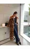 Damen Pelz Kunstpelz Neue Winter Frauen Echte Rex Kaninchen Pelz Mäntel Mode Lange Leopard Navy Kragen Mantel Einfache Warme Damen Oberbekleidung Luxuriöse HKD230727