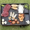 BBQ Grills Grill Pan Plate 32 X 26cm Portable NonStick Coating Butane Gas Stove Cooker Rectangle Korean Barbecue 230731