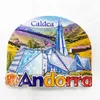 Ímãs de geladeira Turismo europeu Ímã de geladeira Souvenir Andorra Mônaco Espanha França Córsega Ímãs de geladeira Country Travel Cozinha Decoração x0731