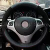 diy Black Genuine Leather Auto Custom Steering Wheel Covers for BMW 128i 135i 325i 328i 328xi 328ixDrive 330xi 335i 335xi 33177Z