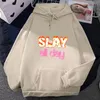 Men's Hoodies Slay All Day Barbenheimer Pink Barbiee Hoodie Letter Printed Clothes Autumn Fashion Pullovers Oversized Casual Sweatshirts