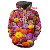 Men's Hoodies Red Rose FLOWER And Sunflower 3D Print Womens/Men Hoodie Sweatshirt Pullover Tops