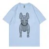 Erkek Tişörtleri Moda Erkek Kadın Tişörtler Çift Hip Hop Gömlek Komik Tees Üstler Kore tarzı trend marka Yüksek kaliteli katı pamuklu köpek baskı