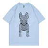 Herren-T-Shirts, modische Herren-Damen-T-Shirts, Paar-Hip-Hop-Shirt, lustige T-Shirts, Tops, koreanischer Stil, Trendmarke, hochwertige, solide Baumwolle, Hundedruck