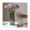 Vases Européen Simple Creative Transparent Colorf Vase En Verre Salon Dessus De Table Smallmouth Maison Fleur Artisanat Décor Drop Delivery G Dhkww