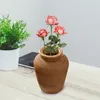 Vases Autumn Rattan Woven Vase Art Fashion Tabletop Decoration Plants Flower Pot 230731