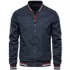 Jaqueta Masculina com Zíper Quebra-vento Bomber Jacket Homem Casual Cor Sólida Beisebol Moda Outono Alta Qualidade para Homens 230731