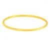 Bangle Vietnam Zand Goud 4mm Ancient Method Heritage Armband Dames Smooth Plain Circle Solid Copper Plated