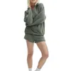 Women's Tracksuits Women S Cozy Lounge Set Oversized Sweater And Comfy Shorts Combo With Quarter Zip Sweatshirt Convenient Pockets