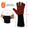 Mitaines de four 1 paire de gants de barbecue résistance aux hautes températures 500 800 degrés ignifuge Barbecue isolation thermique micro-ondes 230731