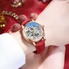 Other Watches CHENXI Automatic Mechanical Women's Watch Luxury Waterproof Quartz Ladies Skeleton Tourbillon Wristwatches Relogio Feminino J230728