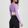 Chemises actives femmes grande taille à manches longues Yoga danse châle Fitness couleur unie Cardigan petites épaules Kan