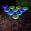 Decorações de jardim Lâmpada em forma de água-viva movida a energia solar ao ar livre Lâmpadas LED à prova d'água para jardim quintal decoração de paisagem J60C 230731