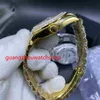Les hommes automatiques de haute qualité regardent les pierres de boîtier en or de 36 mm et les diamants au milieu du bracelet cadran en diamant montres-bracelets240u