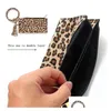 Chaveiros Colhedores Pulseira Pu Chaveiro Couro Pulso Chaveiro Carteira Leopardo Redonda Pulseiras Bolsa Pingente Bolsa Feminina Clutch Bag Otbcf