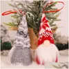 Decorazioni natalizie Merry Swedish Santa Faceless Gnome Plush Doll Ornaments Handmade Elf Toy Holiday Home Party Decor Gift Drop De Dh0M3