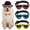 Dog Apparel Heart-shaped Pet Sunglasses For Small Waterproof UV Protection Cat Sun Glasses Adjustable Strap Goggles