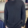 Men's Sweaters Autumn Men Long Sleeve ONeck Horse Twisted Wool Sweater Hombre Pull Homme Pullover Knitted Top 230731