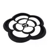 Anti-slipmatten Biety Auto Slip Pad Zwart-wit Bloem Decoratie Mat Camellia PVC Hittebestendig Ronde Mobiele Phone270O